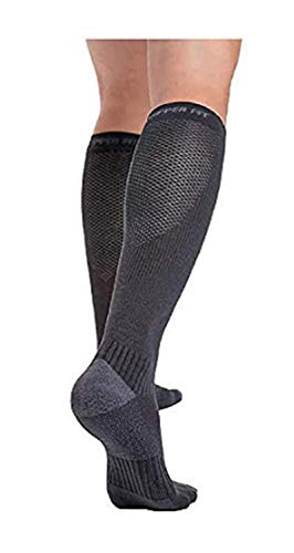 Copper Fit Unisex Compression Sock, Choose Size and Pairs (2, Large/X-Large), Black