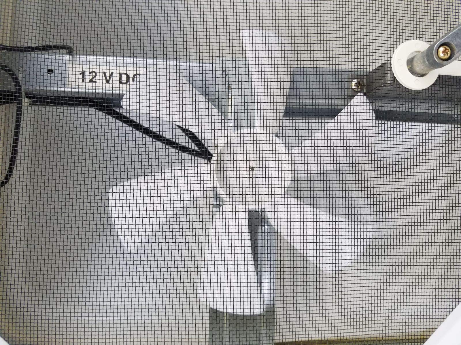 Class A Customs 14" RV Roof Vent 12 Volt Powered Fan w/White Wedge Lid - 4" Garnish Ring | 71112A-4G