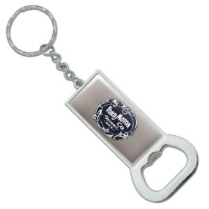 graphics & more ford motor company vintage logo keychain rectangle chrome plated metal bottle cap opener