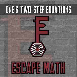 escape math - one & two-step equations (france theme) -- escape room activity