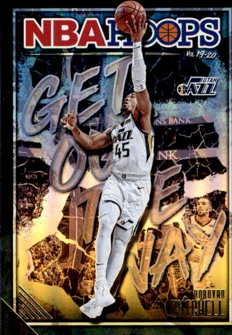 2019-20 Panini Hoops Get Out the Way Holo #6 Donovan Mitchell Utah Jazz Basketball Card