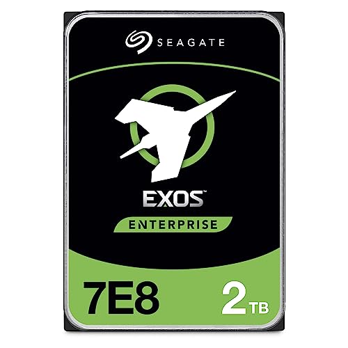 Seagate Exos 7E8 2TB Internal Hard Drive Enterprise HDD – CMR 3.5 Inch 512E SATA 6Gb/s 7200 RPM 256MB Cache for Enterprise, Data Center – Frustration Free Packaging (ST2000NM000A)