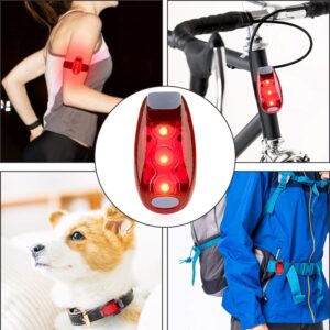 9 Pack Led Safety Light, Safety Light, High Visibility Strobe Running Lights Used for Bicycle, Walking Etc. Clip-On Running Lights Clip to Clothes Strap to Wrist, Bike Or Anywhere(Red/Blue/Green)