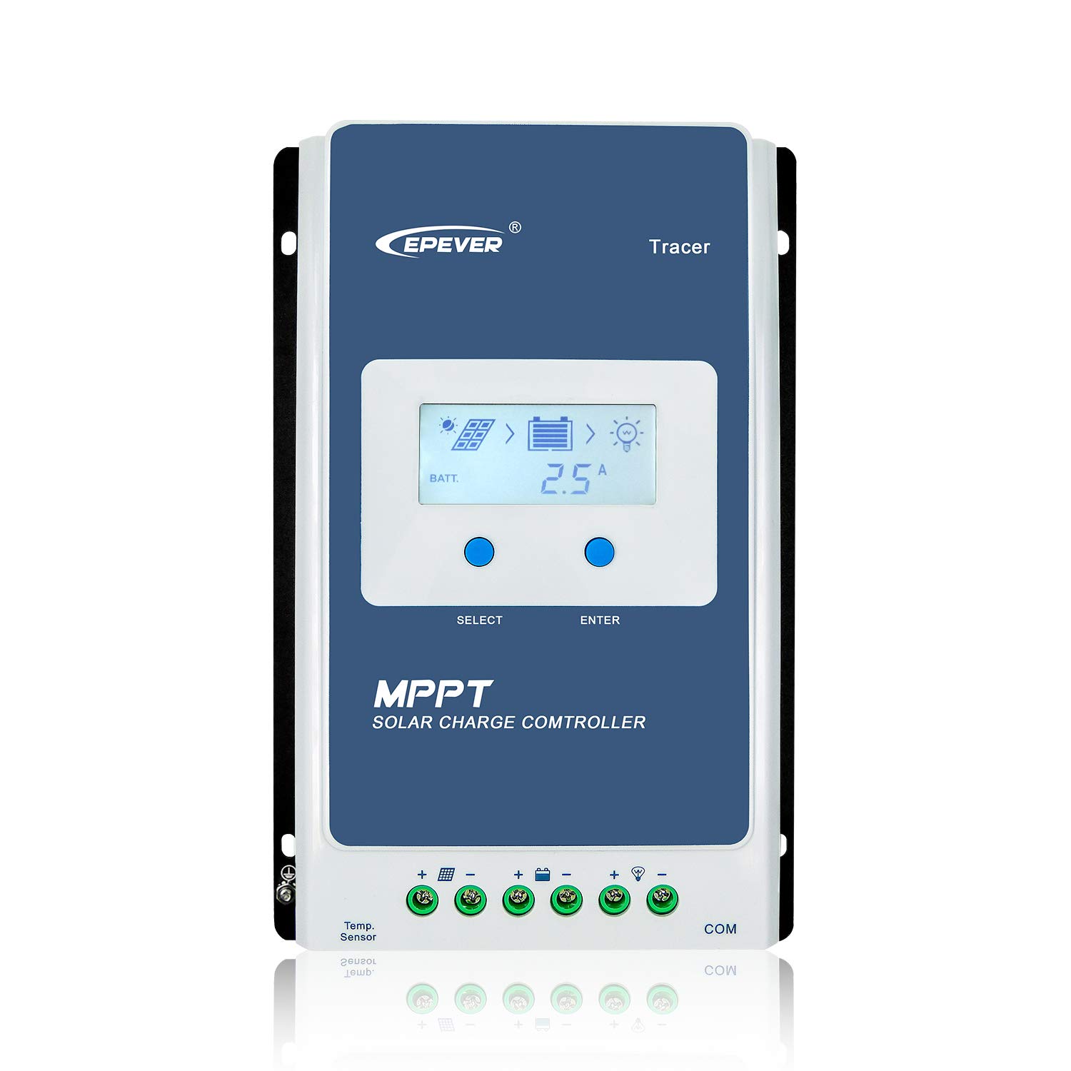 EPEVER 20A Solar Charge Controller MPPT Solar Panel Charge Controller 12V / 24V Auto Working Max PV 100V Solar Charge Battery Regulator with LCD Display for Gel Flooded Sealed Lithium Batteries