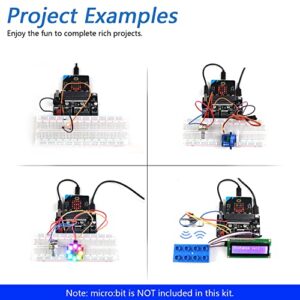 Freenove Ultimate Starter Kit for BBC Micro:bit (Not Included, Work with V1 & V2), 316-Page Detailed Tutorial, 224 Items, 44 Projects, Blocks and Python Code