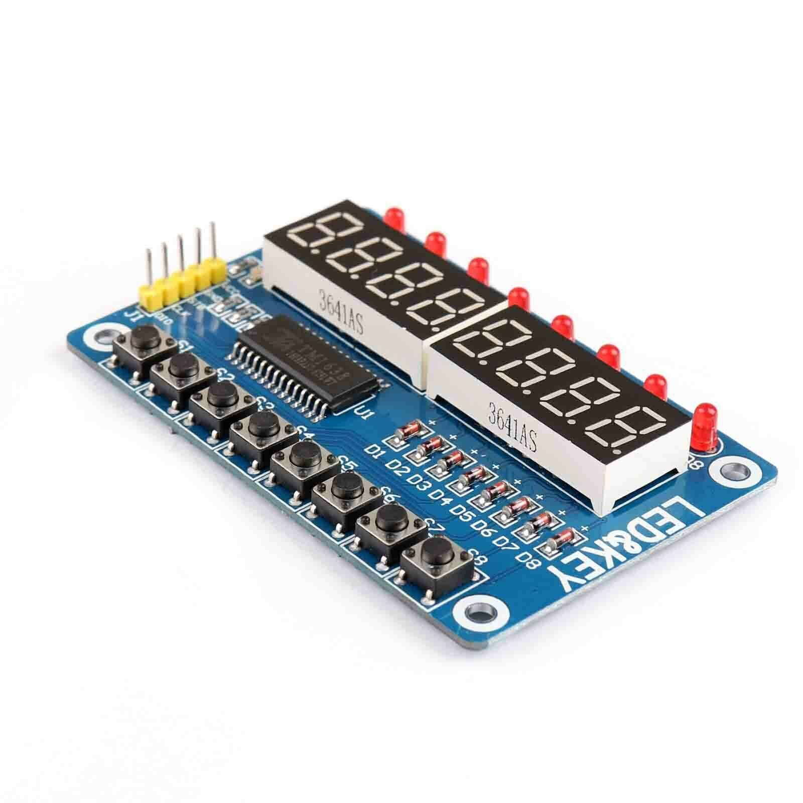 Gump's grocery 8 Bit LED 8-Bit Digital Tube 8 Keys TM1638 Display Module for AVR Arduino ARM