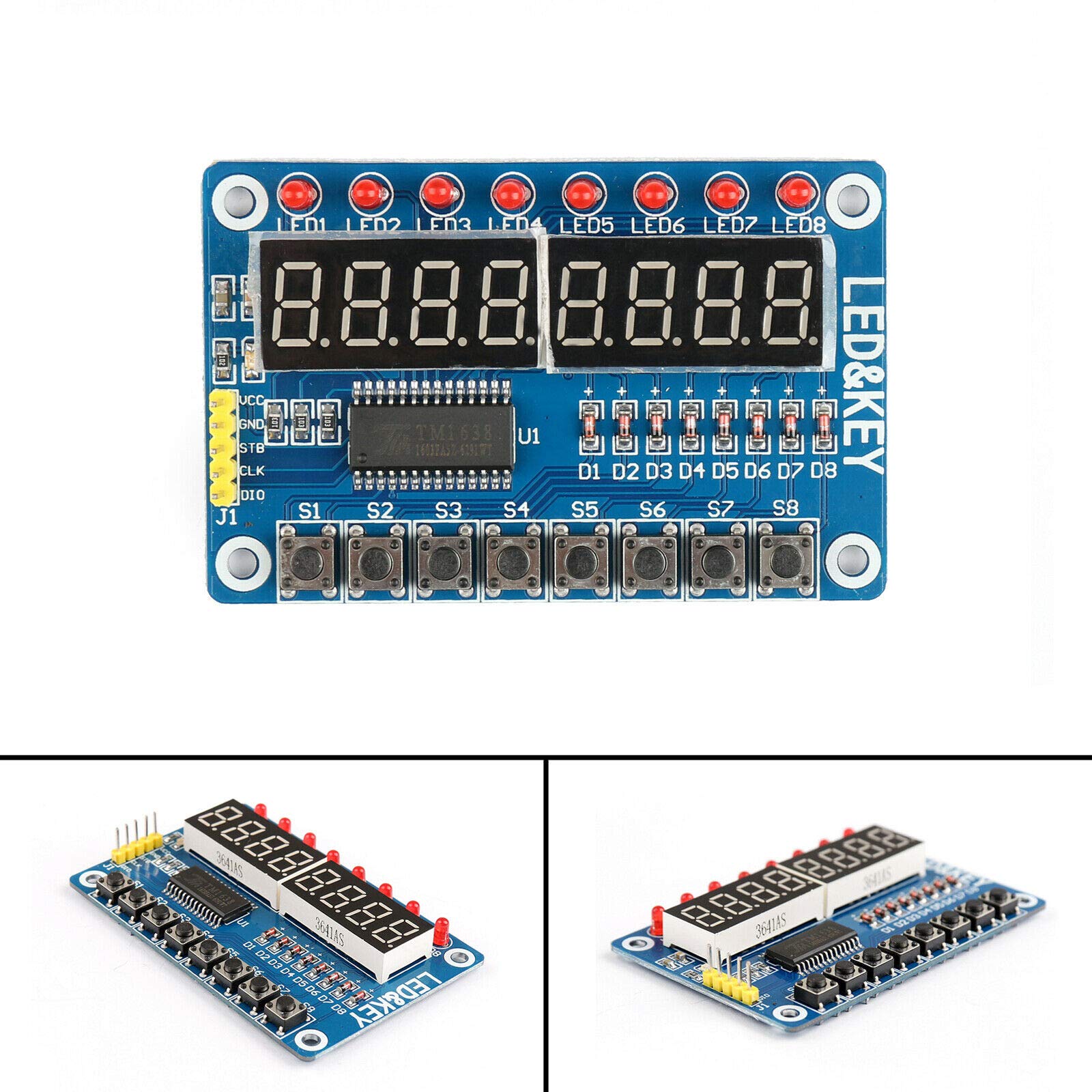 Gump's grocery 8 Bit LED 8-Bit Digital Tube 8 Keys TM1638 Display Module for AVR Arduino ARM