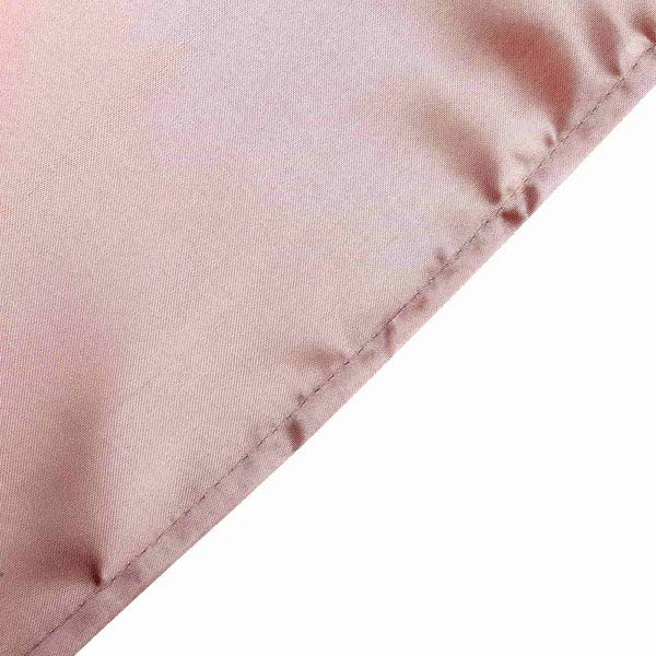 Tableclothsfactory 108" Dusty Rose Wholesale Linens Satin Round Tablecloth for Kitchen Dining Catering Wedding Birthday Party Events