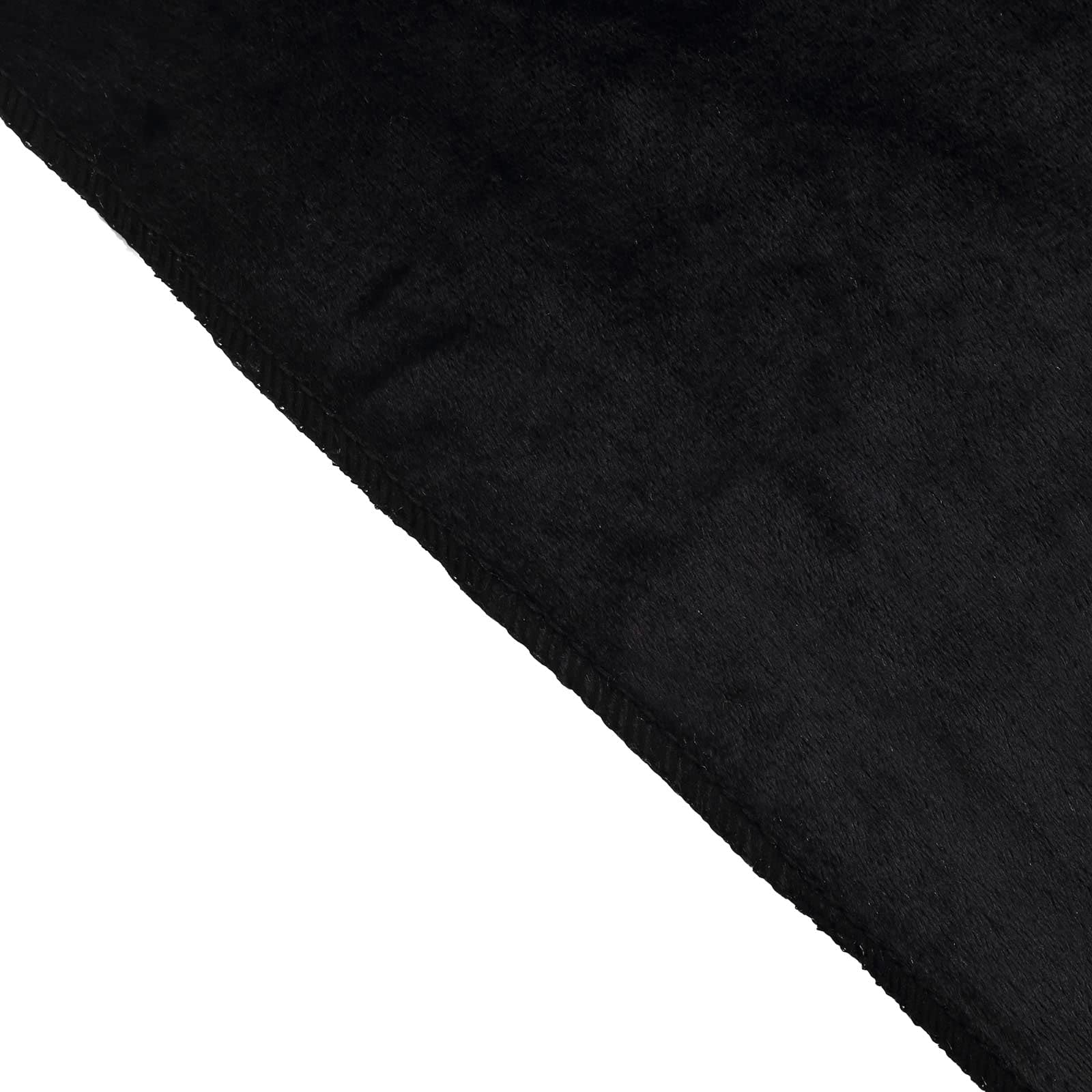 Tableclothsfactory 90 x 156 Inch Black Rectangle Tablecloth - Premium Velvet Table Cloth for Wedding, Party, Banquet, and Events