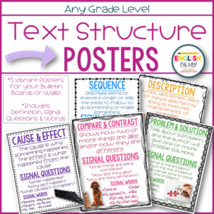 text structure posters