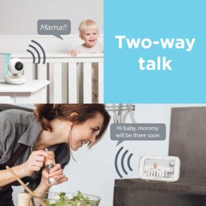 Motorola Video Baby Monitor - Wide Angle HD Camera with Infrared Night Vision and Remote Pan, Tilt, Zoom - 5-Inch LCD Color Display with Split Screen View, Room Temperature and Sound Alert MBP50-G