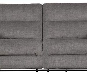 Signature Design by Ashley Coombs Contemporary 2 Seat Power Reclining Sofa, Gray