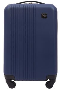 travelers club cosmo hardside spinner luggage, navy blue, carry-on 20-inch