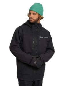 burton mens frostner jacket, true black, large