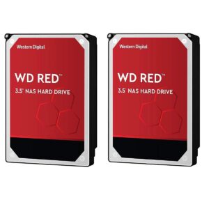 western digital wd 2 pack red 6tb nas 3.5" internal hard drive, 5400 rpm, sata 6gbps, 256mb cache