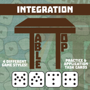 tabletop math -- integration -- game-based small group practice