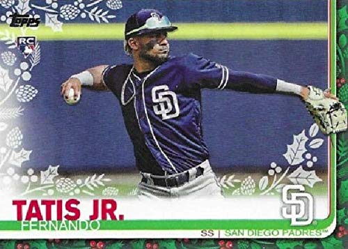 2019 Topps - Fernando Tatis Jr MEGA BOX GREEN HOLIDAY SNOWFLAKE VARIATION San Diego Padres Baseball Rookie Card SP SHORT PRINT RC #HW126