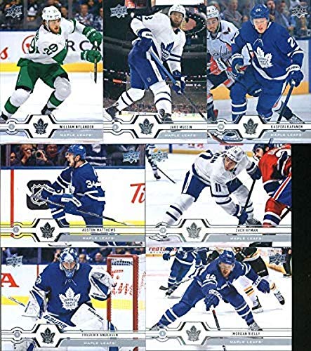 Toronto Maple Leafs 2019-20 Upper Deck Series 1 Veteran NHL Team Set Hockey Team Set of 7 Cards: Auston Matthews(#1), William Nylander(#2), Jake Muzzin(#3), Zach Hyman(#4), Kasperi Kapanen(#5), Morgan Rielly(#6), Frederik Andersen(#7)