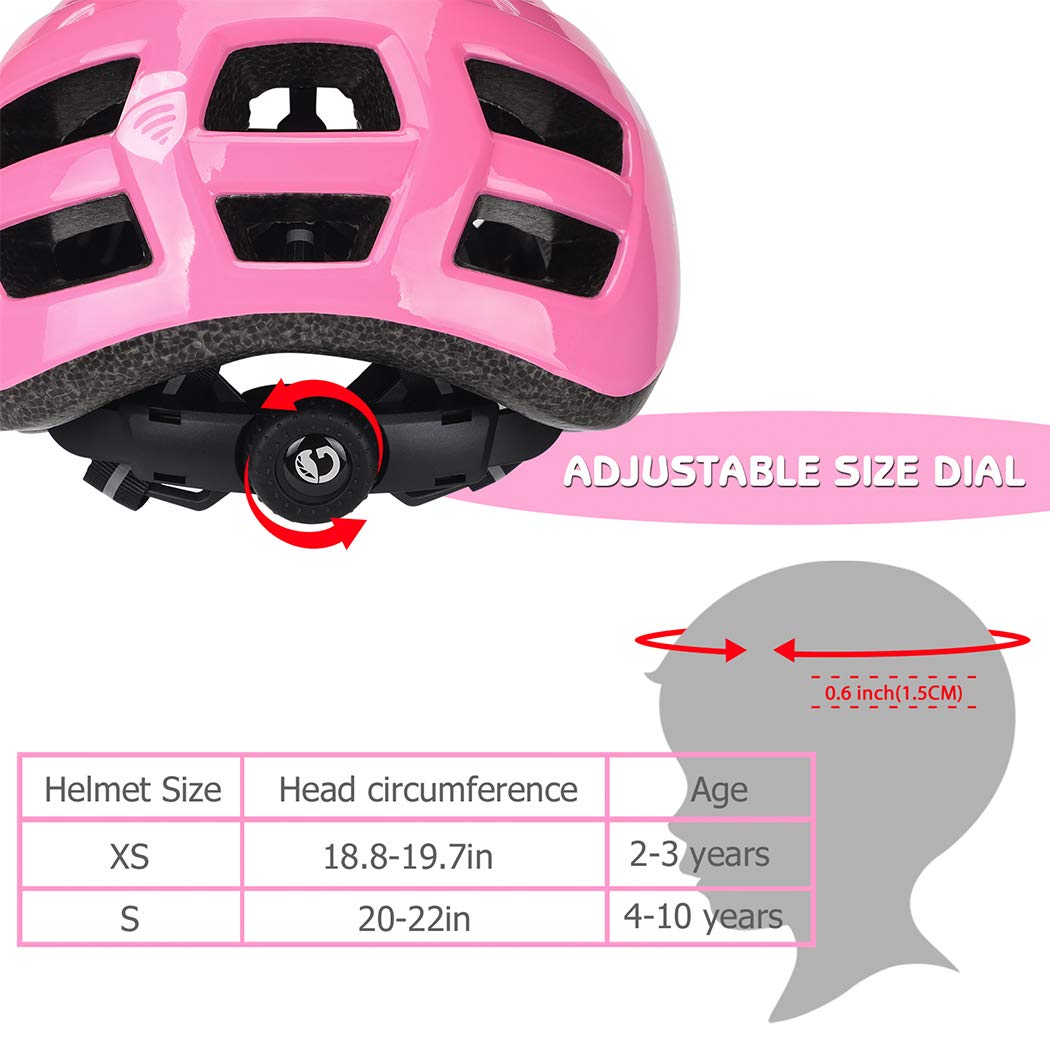 Toddler-Kids Ultralight Helmet with Knee-Elbow-Wrist-Pads - Acorn Pattern Adjustable for Boys Girls Bike Skate Scooter
