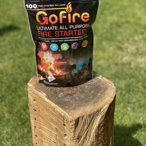 GOFIRE: Ultimate All Purpose Fire Starter- Non-Toxic, Earth-Friendly, Portable, Weather-Proof Fire Starter for Camping, Hiking, Backpacking, Fireplaces, Wood Stoves and More! 100 Fire Starters