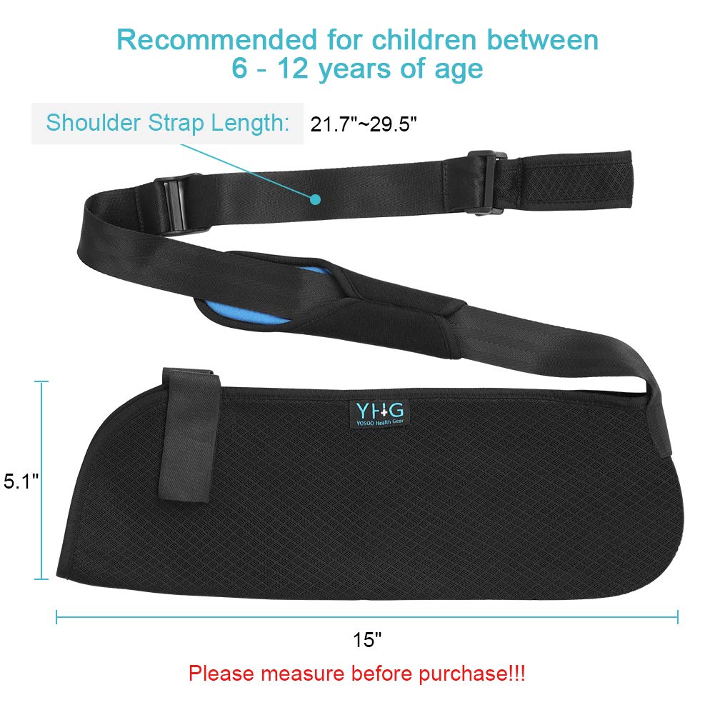 Yosoo Health Gear Arm Sling for Kid, Arm Support Sling Shoulder Sling Lightweight, Kids Shoulder Immobilizer for Shoulder Injury Broken Arm Wrist Elbow, Left or Right Arm