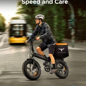 ENGWE 750W Folding Electric Bike for Adults 20" 4.0 Fat Tire Mountain Beach Snow Bicycles Aluminum Electric Scooter 7 Speed Gear E-Bike with Detachable Lithium Battery 48V 13AH Up to 28MPH 75Mile