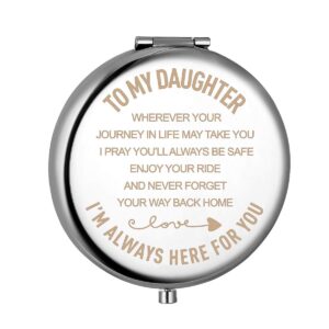 sedmart Daughter Gifts from Mom and Dad,Christmas Birthday Gift for Daughter Adult or Girls,Mother Daughter Gifts Compact Mirror