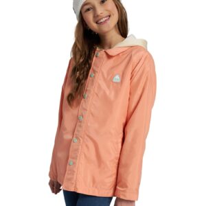 Burton Kids' Ripton Coach Jacket, Pink Dahlia/Creme Brulee Heather, Medium