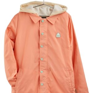 Burton Kids' Ripton Coach Jacket, Pink Dahlia/Creme Brulee Heather, Medium