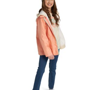 Burton Kids' Ripton Coach Jacket, Pink Dahlia/Creme Brulee Heather, Medium