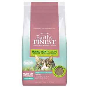 four paws earth’s finest® cat litter, premium clumping, lightweight, absorbent formula 7.2 pounds