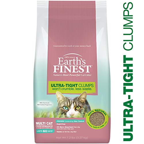 Four Paws Earth’s FINEST® Cat Litter, Premium Clumping, Lightweight, Absorbent Formula 7.2 Pounds