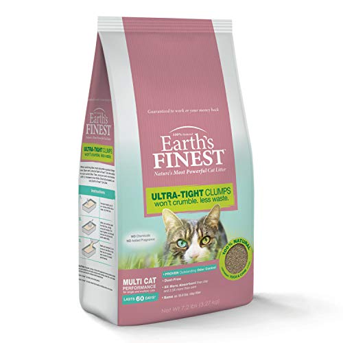 Four Paws Earth’s FINEST® Cat Litter, Premium Clumping, Lightweight, Absorbent Formula 7.2 Pounds