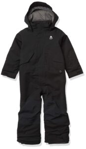 burton toddlers' 2l insulated waterproof one piece snowsuit (true black, 4t)