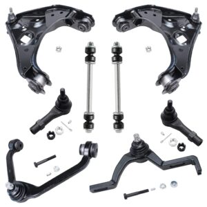 detroit axle - front 8pc control arms kit for ford explorer ranger mazda b2500 b3000 b4000 mercury mountaineer, 4 upper & lower control arms w/ball joints 2 sway bars 2 outer tie rods replacement