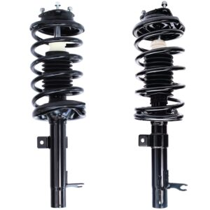 Detroit Axle - Front End 12pc Suspension Kit for 2000-2004 Ford Focus 2001 2002 2003, 2 Ready Struts, 2 Lower Control Arms Ball Joints, 4 Inner & Outer Tie Rods, 2 Sway Bar Links, 2 Boots Replacement