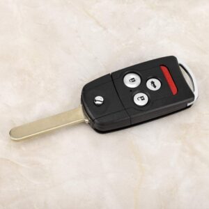 Key Fob Case, 3+1 Button Car Keyless Remote Flip Key Fob Case Cover Shell Fit for TL