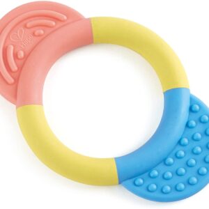 Hape Rattle & Teether Collection | 3-Piece Rattle & Teething Set for Babies, Soft Colors