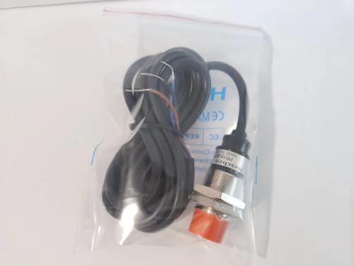 Heschen M18 Inductive Proximity Sensor Switch PR18-8DP2 Cylindrical Type Detector 8mm DC12-24V 3-Wire PNP NC(Normally Closed) CE