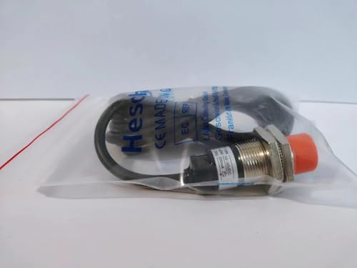 Heschen M18 Inductive Proximity Sensor Switch PR18-8DP2 Cylindrical Type Detector 8mm DC12-24V 3-Wire PNP NC(Normally Closed) CE