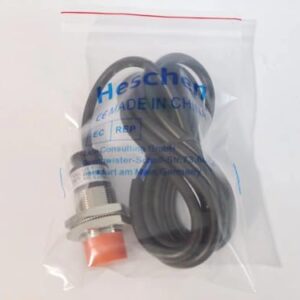 Heschen M18 Inductive Proximity Sensor Switch PR18-8DP2 Cylindrical Type Detector 8mm DC12-24V 3-Wire PNP NC(Normally Closed) CE