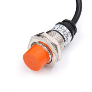 Heschen M18 Inductive Proximity Sensor Switch PR18-8DP2 Cylindrical Type Detector 8mm DC12-24V 3-Wire PNP NC(Normally Closed) CE