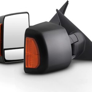 ACANII - [Telescoping Power Heat LED Signal Towing Mirrors Driver+Passenger Side For 2008-2017 Toyota Tundra/Sequoia