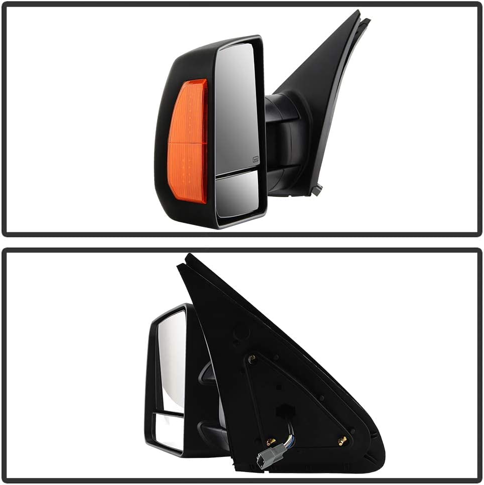 ACANII - [Telescoping Power Heat LED Signal Towing Mirrors Driver+Passenger Side For 2008-2017 Toyota Tundra/Sequoia