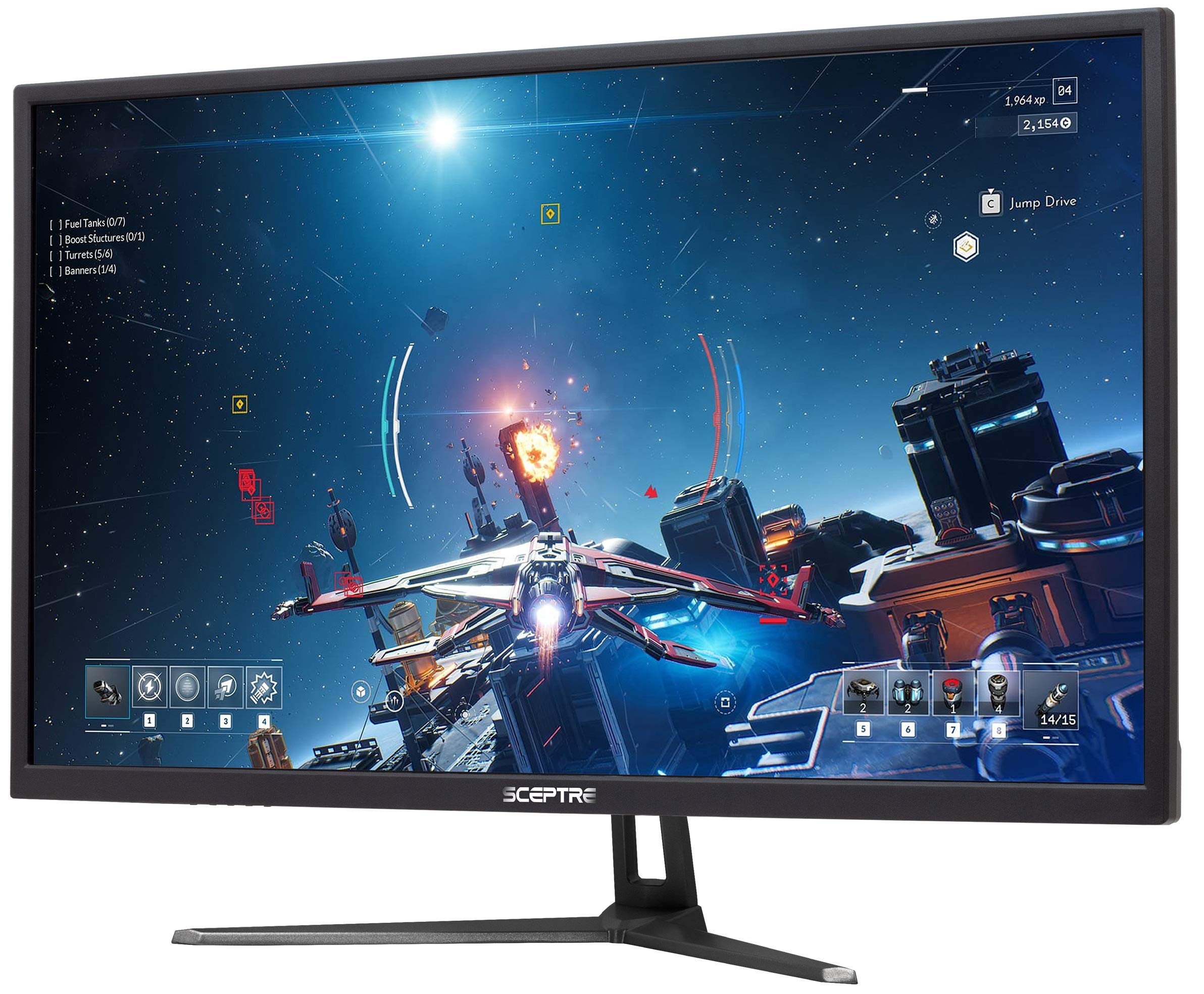 Sceptre 32" QHD 1440P 2560x1440 LED Monitor HDMI DisplayPort Up to 85Hz Build-in Speakers Blue Light Shift, Machine Black 2020 (E325W-2560AD)