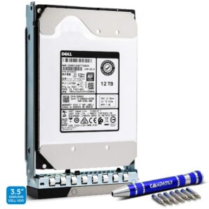 dell 401-abhx 12tb 7.2k nl-sas 12gb/s 3.5-inch hard drive in 14g hot-plug hdd tray bundle with compatibility screwdriver