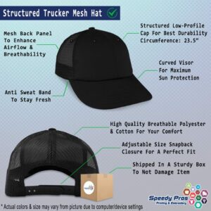 Speedy Pros Trucker Hat Baseball Cap Locksmith Embroidery Cotton Dad Hats for Men & Women Snapback Black