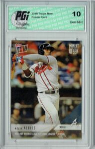 ozzie albies 2018 topps now moment #mow-7 only 1,276 made rookie card pgi 10 - baseball slabbed rookie cards