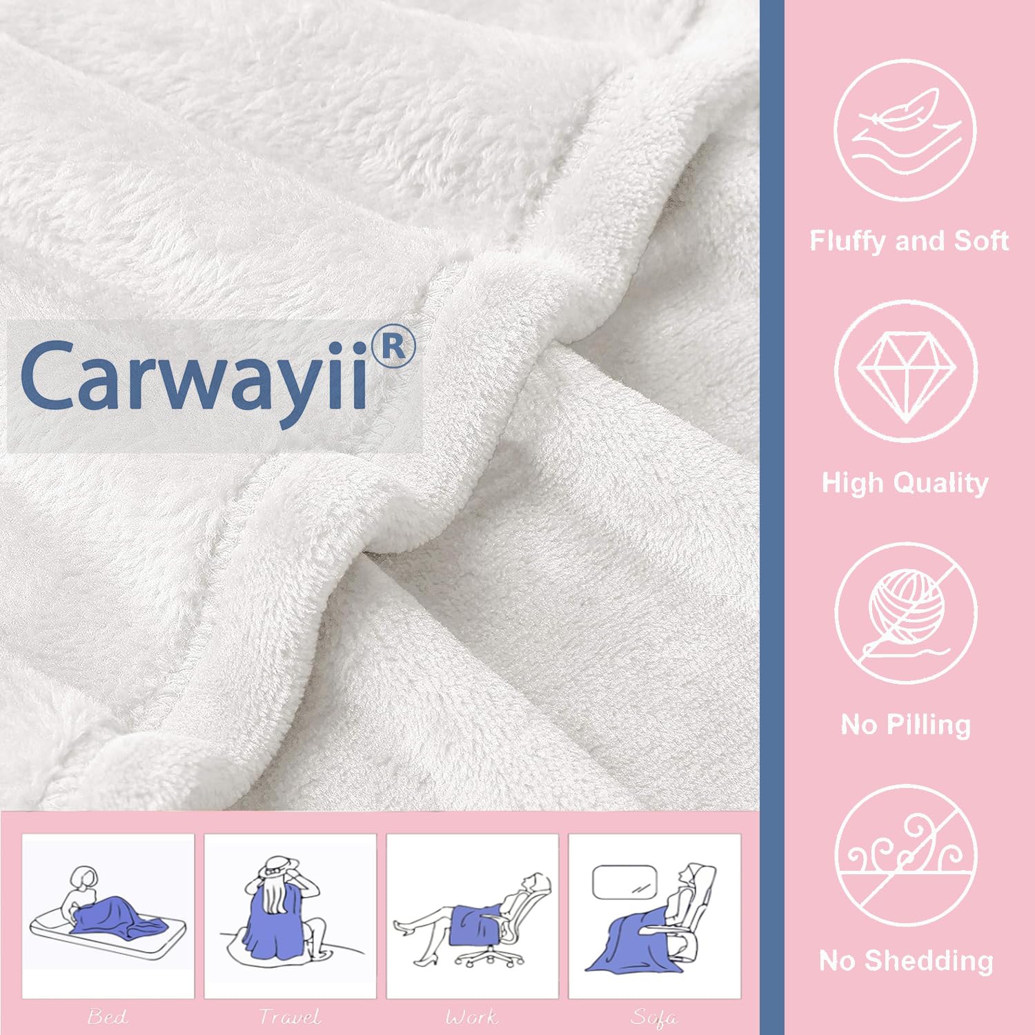 Carwayii Goat Blanket Goat Gifts for Girls Boys Kids Cute Blanket Throw Blanket Colorful Couch Sofa Blanket Flannel Goat Stuffed Animals Blanket for Goat Lover Birthday Gifts - 40''x50''