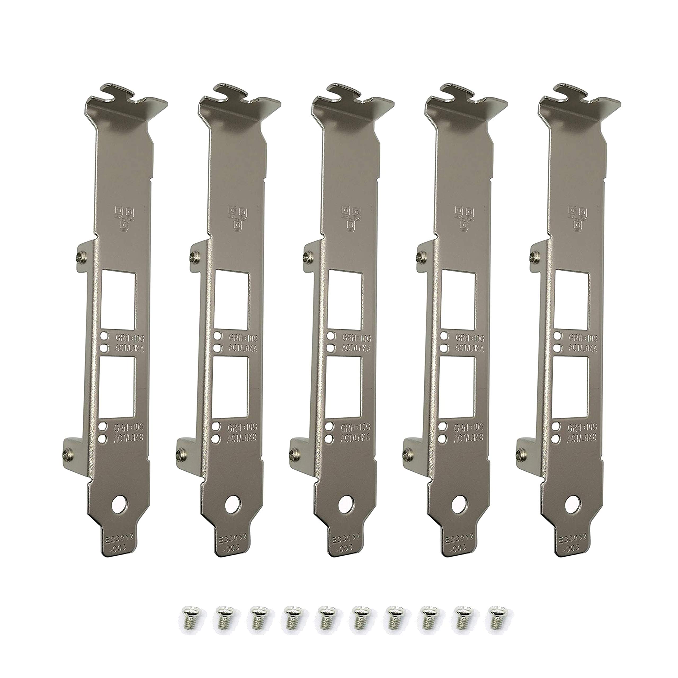 BestParts 5pcs New Full Height Bracket for Intel E10G42BTDA X520-DA2 E10G42BFSR X520-SR2 X520-LR2 X710-DA2 JL82599ES E33052-003